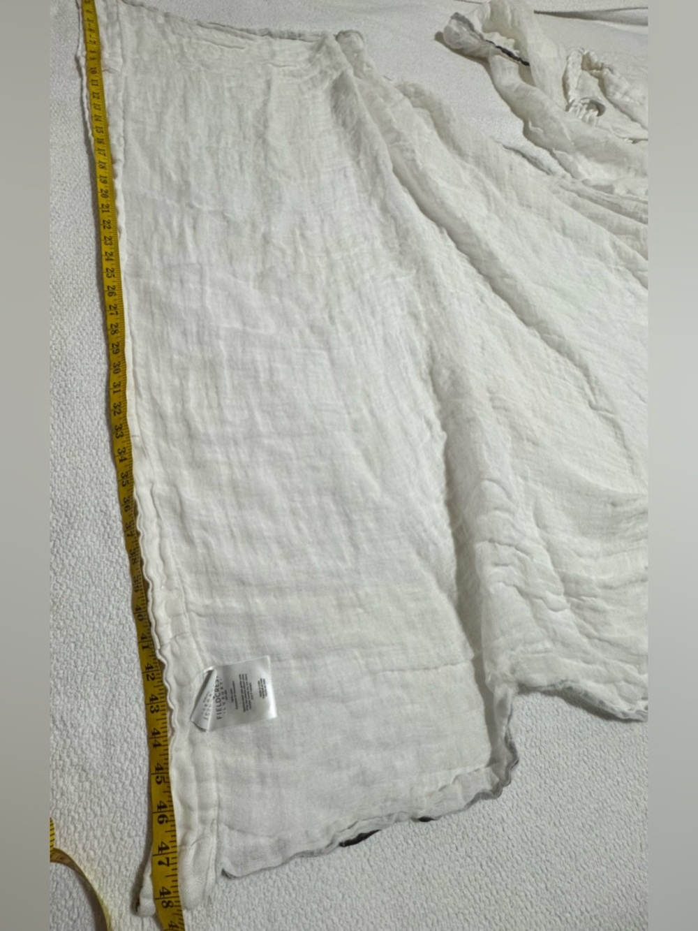 Fieldcrest luxury Curtain Panels White Linen with rod pocked 48"x77" - Picture 8 of 9